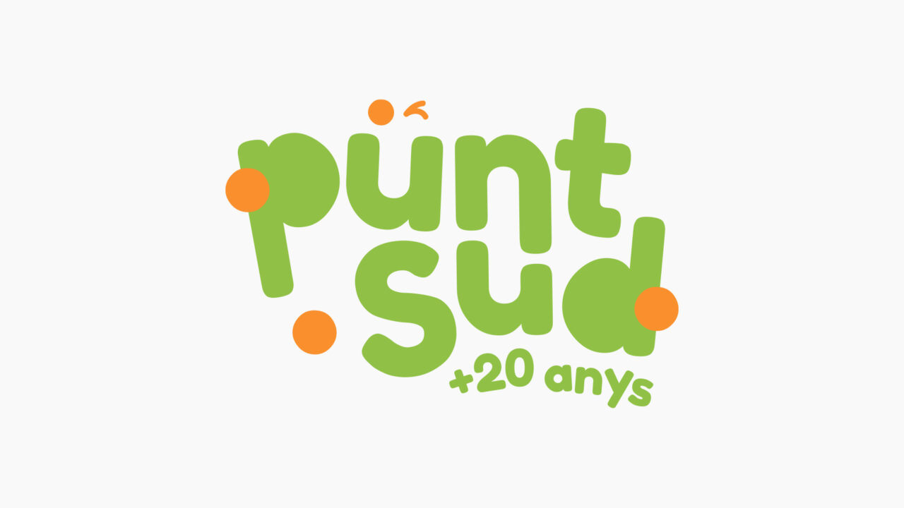 Logotip Punt Sud en Verd i taronja