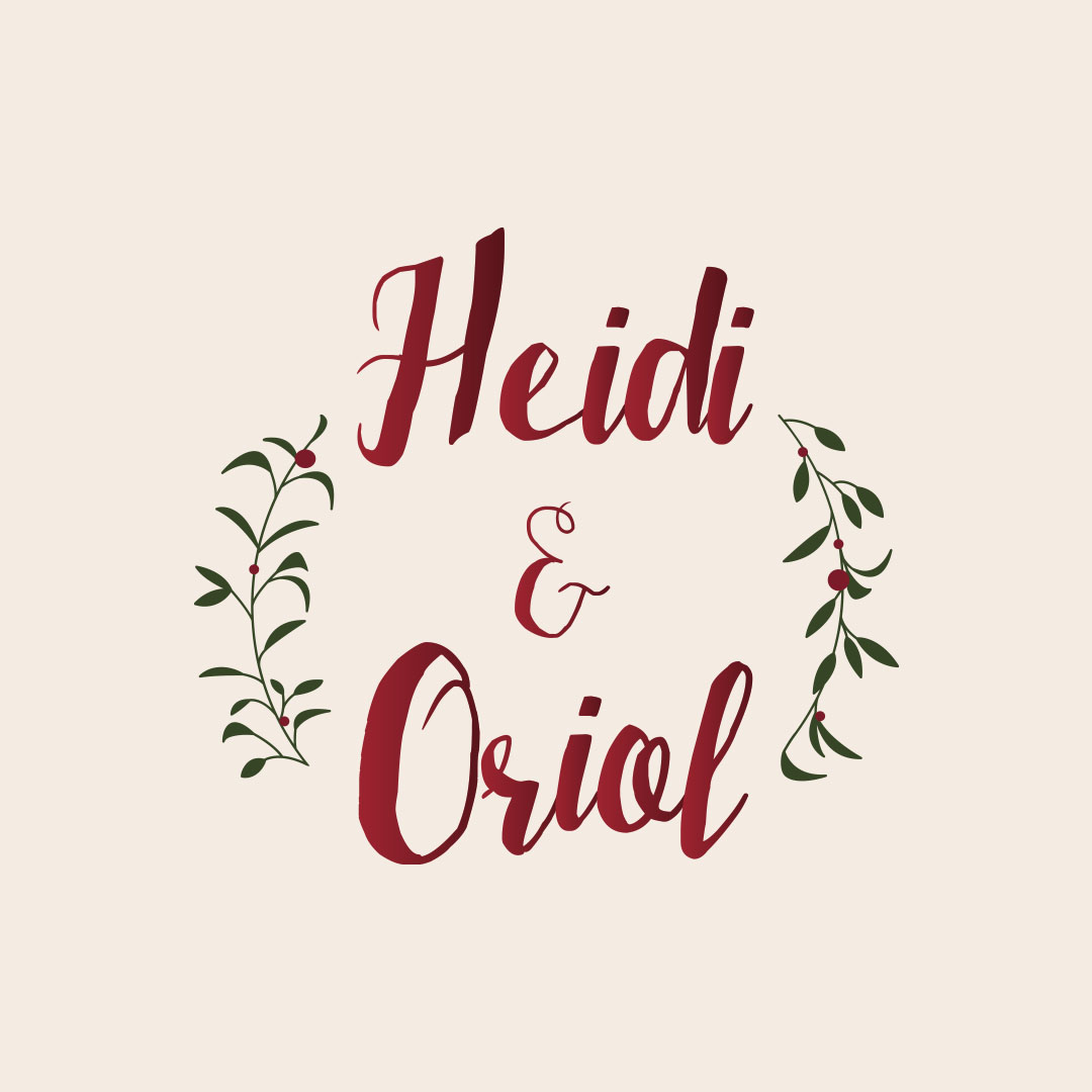 logotip per a la boda de la Heidi i l'Oriol