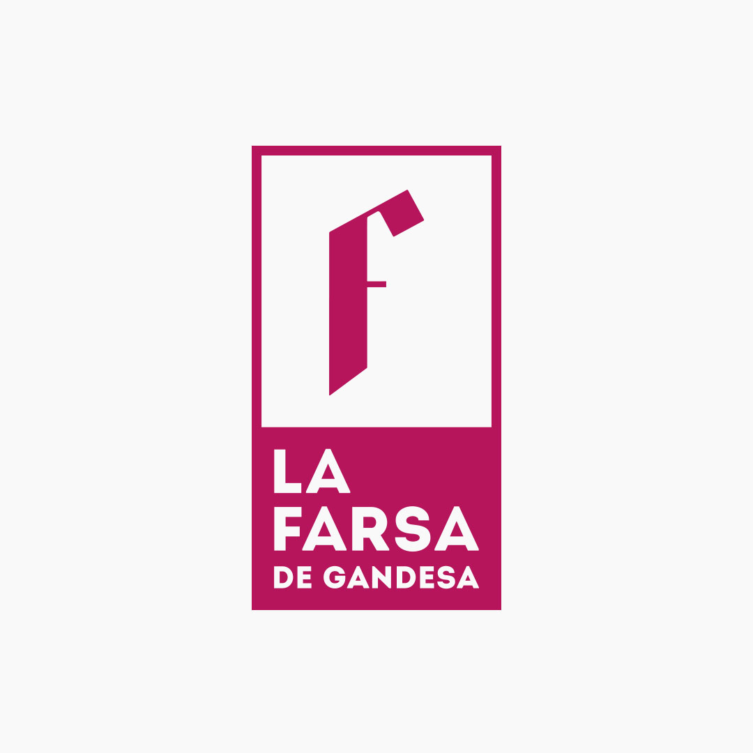 logotip rectangular La Farsa de Gandesa amb tagline